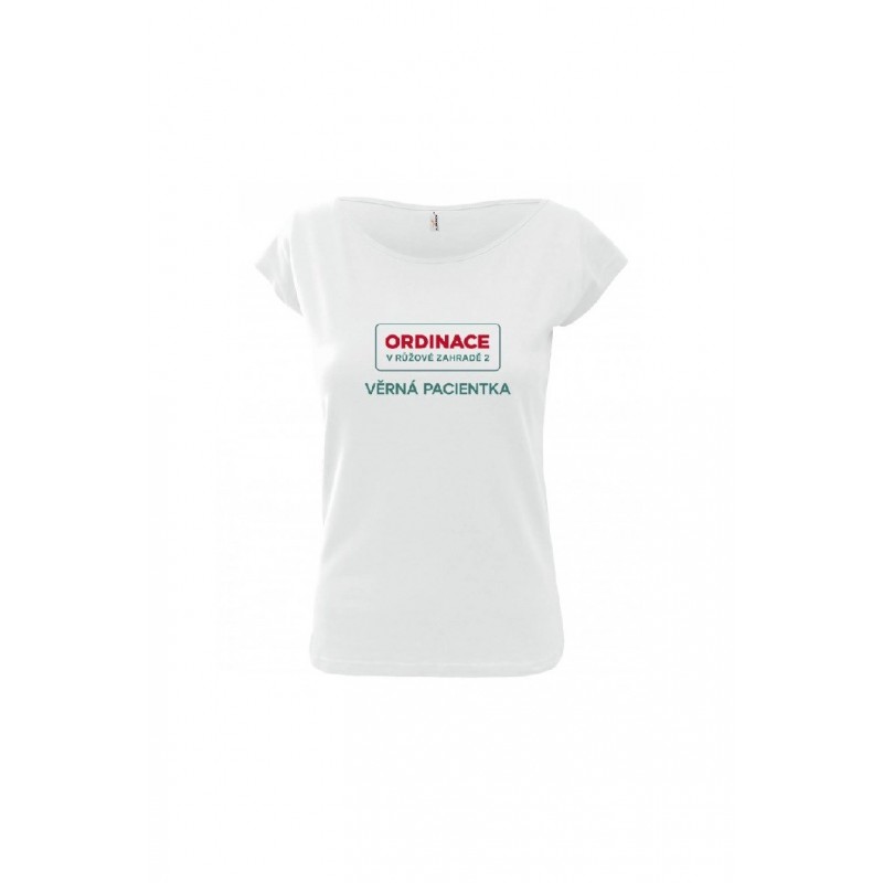 Tričko Ordinace dámské s nápisem Věrná pacientka