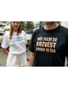 Triko HÁDKOVI „MĚL JSEM SE ROZVÉST DOKUD TO ŠLO“ černé 2