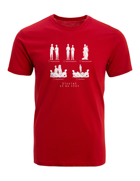 tričko Šťastně až na věky - Vztahové piktogramy