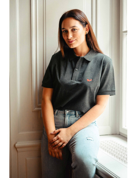 Unisex polo tričko šedé