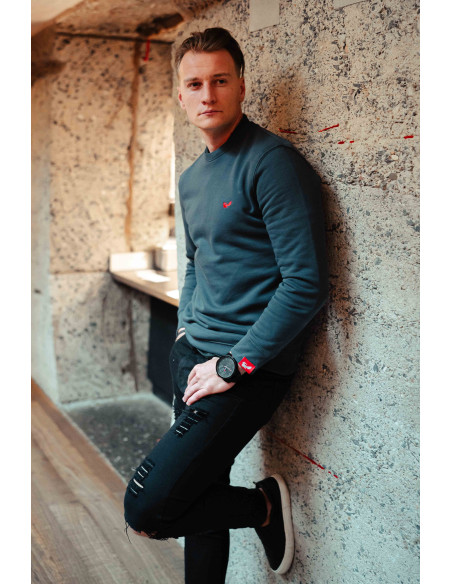 Unisex mikina Changer bez kapuce šedá