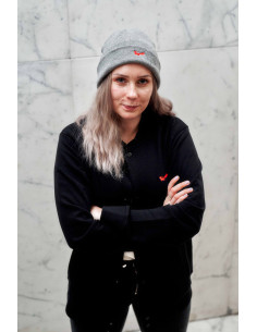 Unisex mikina na knoflíky černá 2