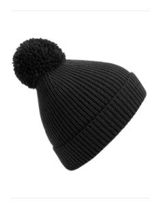 Unisex zimní čepice s bambulí černá