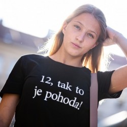 Tričko unisex černé - bílý nápis - Pohoda