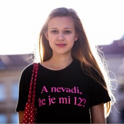 Tričko unisex černé - růžový nápis - Nevadí